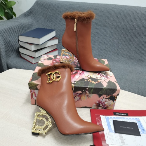 Replica Dolce & Gabbana D&G Boots For Women #1163071 $175.00 USD for Wholesale