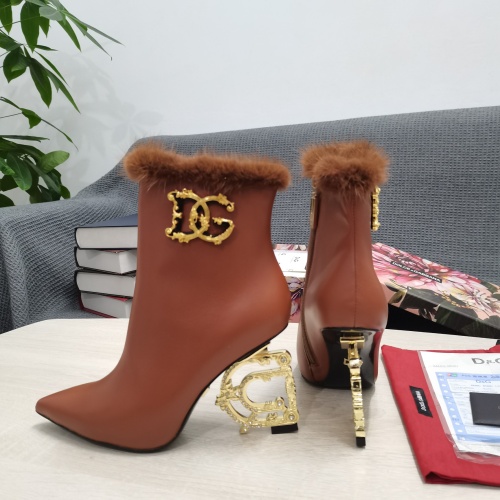 Replica Dolce & Gabbana D&G Boots For Women #1163071 $175.00 USD for Wholesale