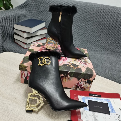 Replica Dolce & Gabbana D&G Boots For Women #1163072 $175.00 USD for Wholesale