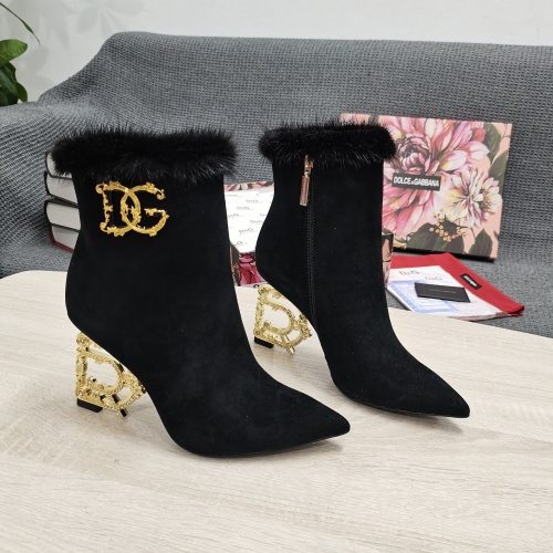 Dolce &amp; Gabbana D&amp;G Boots For Women #1163073 $175.00 USD, Wholesale Replica Dolce &amp; Gabbana D&amp;G Boots