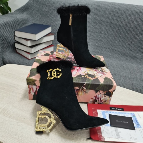 Replica Dolce & Gabbana D&G Boots For Women #1163073 $175.00 USD for Wholesale