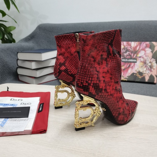 Replica Dolce & Gabbana D&G Boots For Women #1163203 $165.00 USD for Wholesale