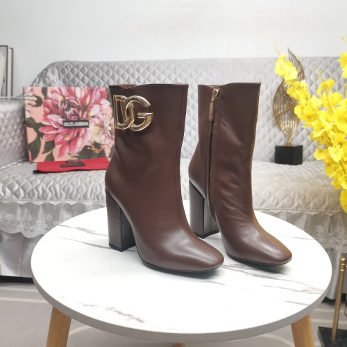 Replica Dolce & Gabbana D&G Boots For Women #1163370 $160.00 USD for Wholesale