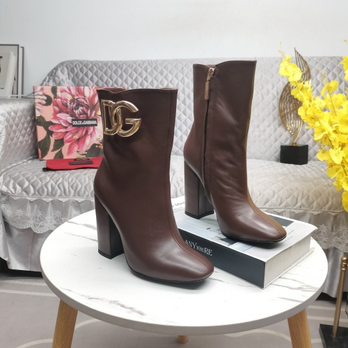 Replica Dolce & Gabbana D&G Boots For Women #1163370 $160.00 USD for Wholesale