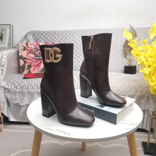 Replica Dolce & Gabbana D&G Boots For Women #1163374 $160.00 USD for Wholesale