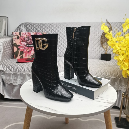 Replica Dolce & Gabbana D&G Boots For Women #1163375 $160.00 USD for Wholesale