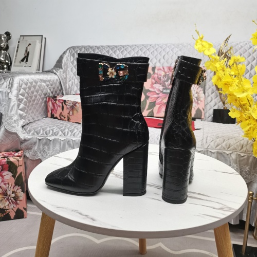 Replica Dolce & Gabbana D&G Boots For Women #1163381 $160.00 USD for Wholesale