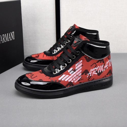 Armani High Tops Shoes For Men #1163419 $82.00 USD, Wholesale Replica Armani High Tops Shoes