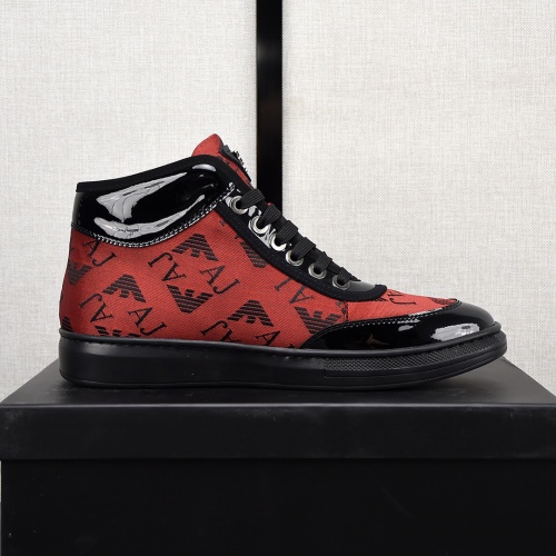 Replica Armani High Tops Shoes For Men #1163419 $82.00 USD for Wholesale