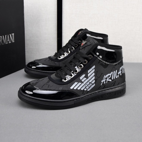 Armani High Tops Shoes For Men #1163420 $82.00 USD, Wholesale Replica Armani High Tops Shoes