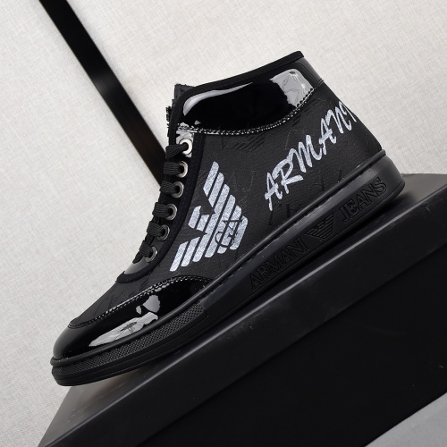 Replica Armani High Tops Shoes For Men #1163420 $82.00 USD for Wholesale