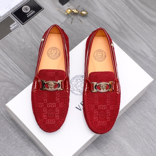 Replica Versace Leather Shoes For Men #1163639 $68.00 USD for Wholesale