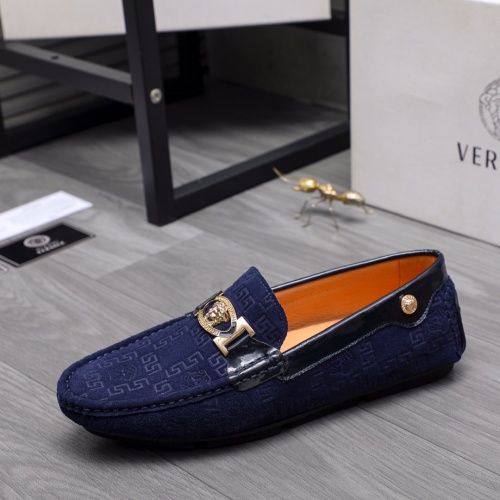 Replica Versace Leather Shoes For Men #1163640 $68.00 USD for Wholesale
