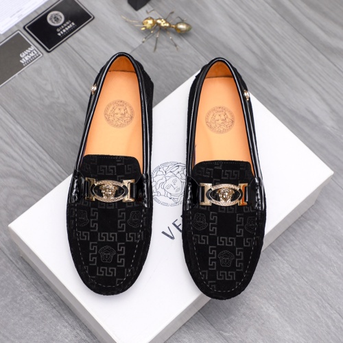 Replica Versace Leather Shoes For Men #1163641 $68.00 USD for Wholesale