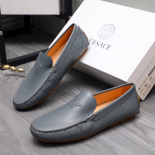 Versace Leather Shoes For Men #1163647 $72.00 USD, Wholesale Replica Versace Leather Shoes