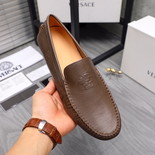 Replica Versace Leather Shoes For Men #1163649 $72.00 USD for Wholesale