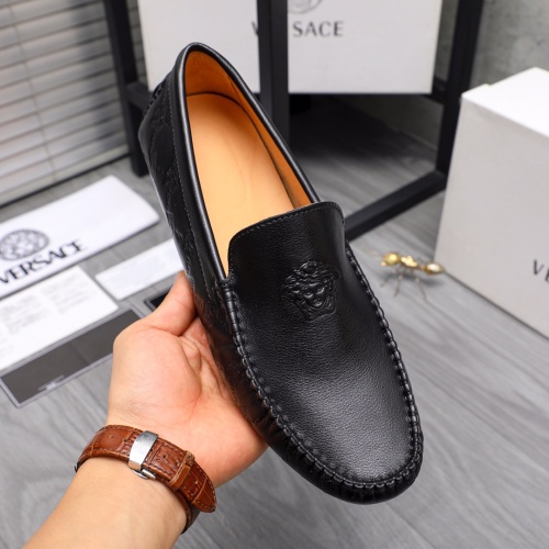 Replica Versace Leather Shoes For Men #1163650 $72.00 USD for Wholesale