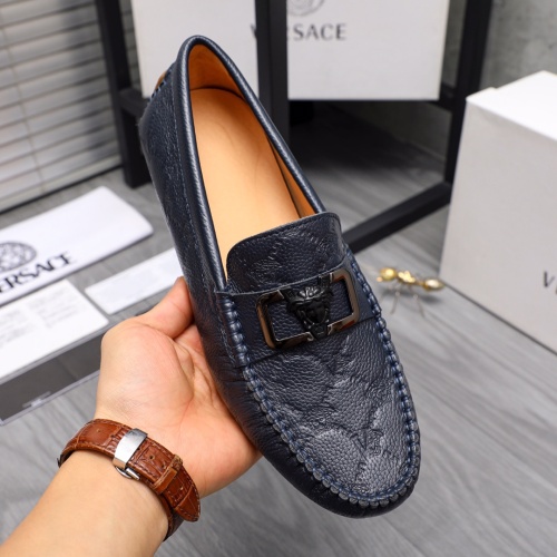 Replica Versace Leather Shoes For Men #1163652 $72.00 USD for Wholesale