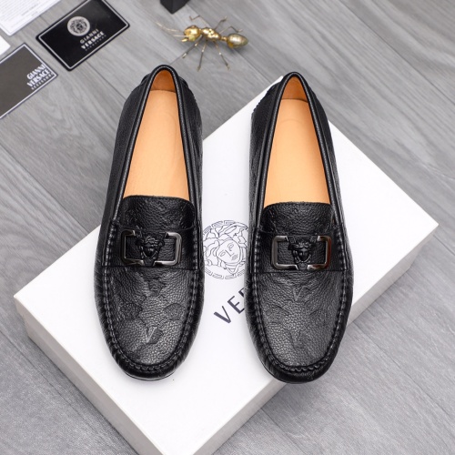 Versace Leather Shoes For Men #1163653 $72.00 USD, Wholesale Replica Versace Leather Shoes
