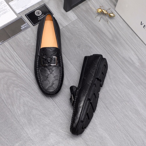 Replica Versace Leather Shoes For Men #1163653 $72.00 USD for Wholesale