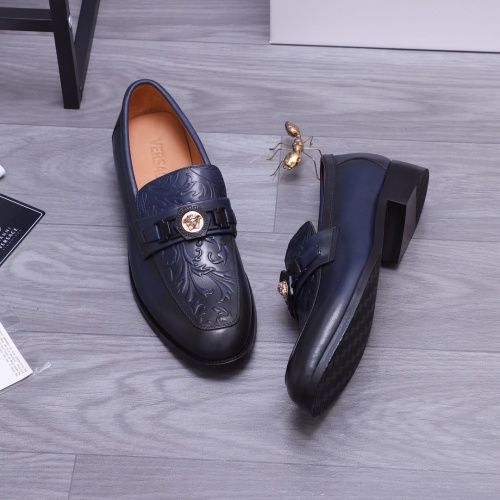 Replica Versace Leather Shoes For Men #1163660 $82.00 USD for Wholesale