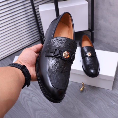 Replica Versace Leather Shoes For Men #1163661 $82.00 USD for Wholesale