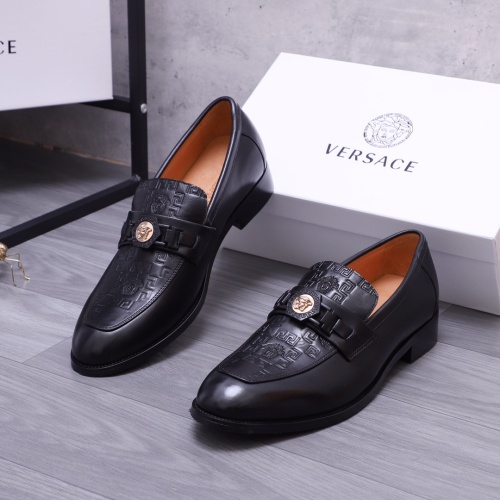 Versace Leather Shoes For Men #1163662 $82.00 USD, Wholesale Replica Versace Leather Shoes
