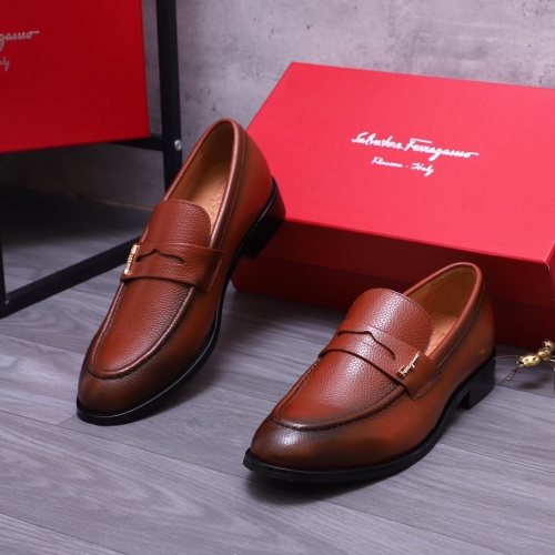 Salvatore Ferragamo Leather Shoes For Men #1163667 $82.00 USD, Wholesale Replica Salvatore Ferragamo Leather Shoes