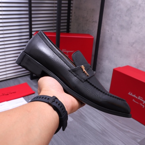 Replica Salvatore Ferragamo Leather Shoes For Men #1163670 $82.00 USD for Wholesale