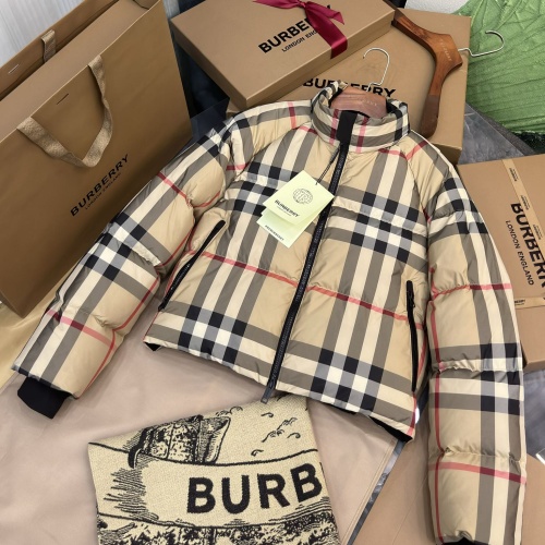 Burberry Down Feather Coat Long Sleeved For Women #1163671 $210.00 USD, Wholesale Replica Burberry Down Feather Coat