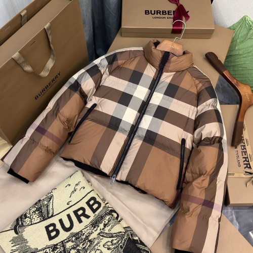 Burberry Down Feather Coat Long Sleeved For Women #1163672 $210.00 USD, Wholesale Replica Burberry Down Feather Coat