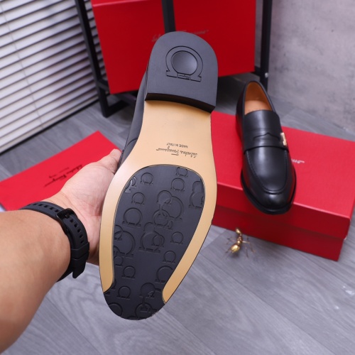 Replica Salvatore Ferragamo Leather Shoes For Men #1163673 $82.00 USD for Wholesale