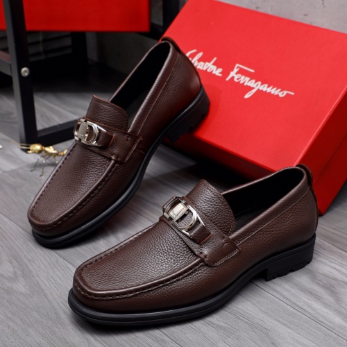 Salvatore Ferragamo Leather Shoes For Men #1163724 $85.00 USD, Wholesale Replica Salvatore Ferragamo Leather Shoes