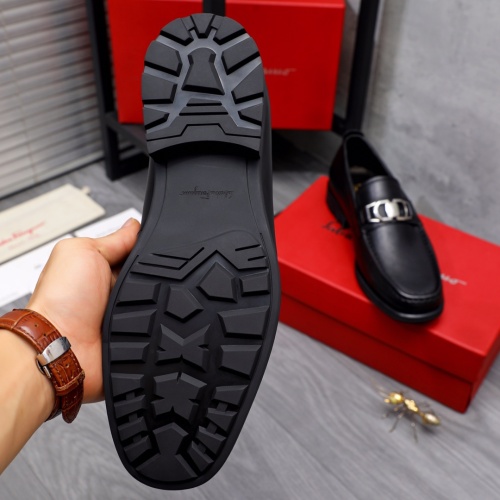 Replica Salvatore Ferragamo Leather Shoes For Men #1163727 $85.00 USD for Wholesale