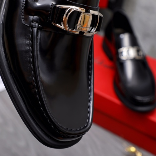Replica Salvatore Ferragamo Leather Shoes For Men #1163728 $85.00 USD for Wholesale