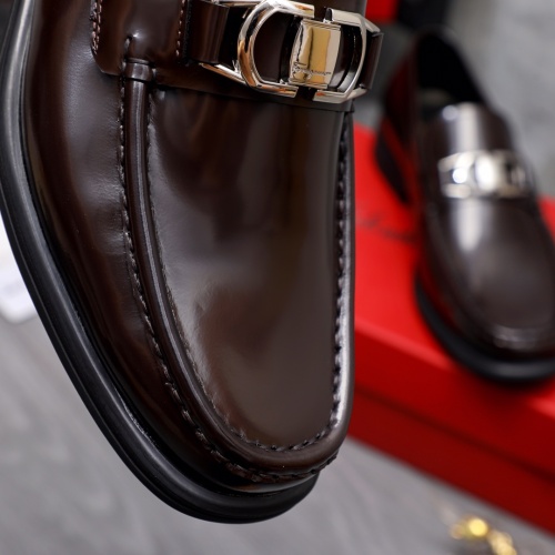 Replica Salvatore Ferragamo Leather Shoes For Men #1163729 $85.00 USD for Wholesale