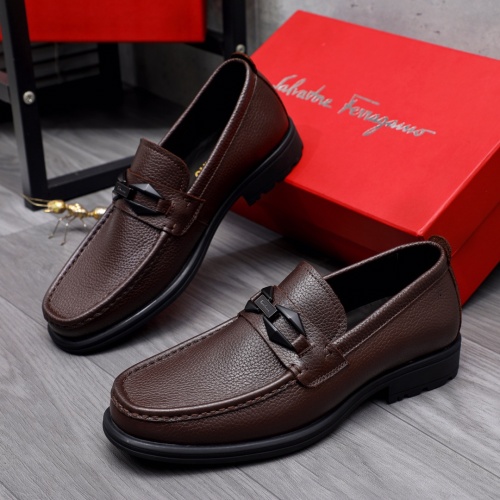 Salvatore Ferragamo Leather Shoes For Men #1163730 $85.00 USD, Wholesale Replica Salvatore Ferragamo Leather Shoes