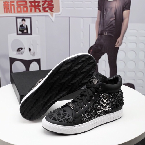 Replica Philipp Plein PP High Tops Shoes For Men #1163738 $80.00 USD for Wholesale