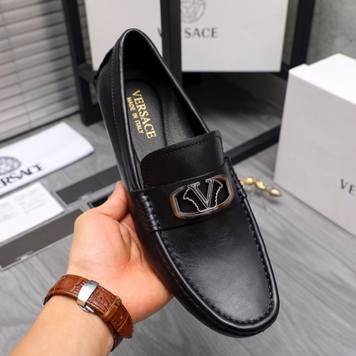 Replica Versace Leather Shoes For Men #1163839 $72.00 USD for Wholesale