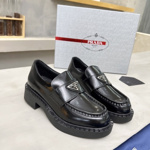 Replica Prada Leather Shoes For Men #1163841 $102.00 USD for Wholesale