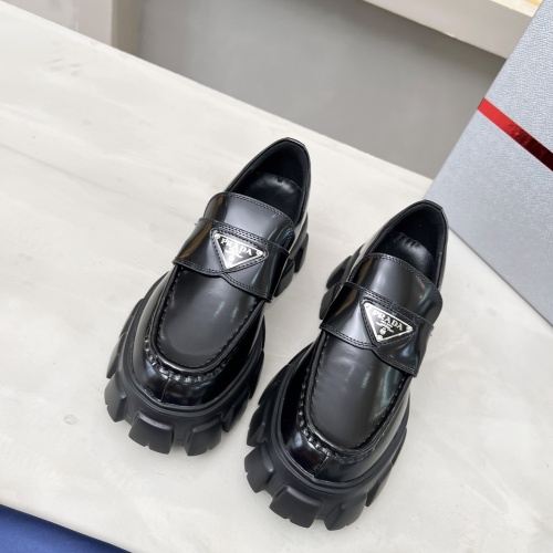 Replica Prada Leather Shoes For Women #1163842 $102.00 USD for Wholesale