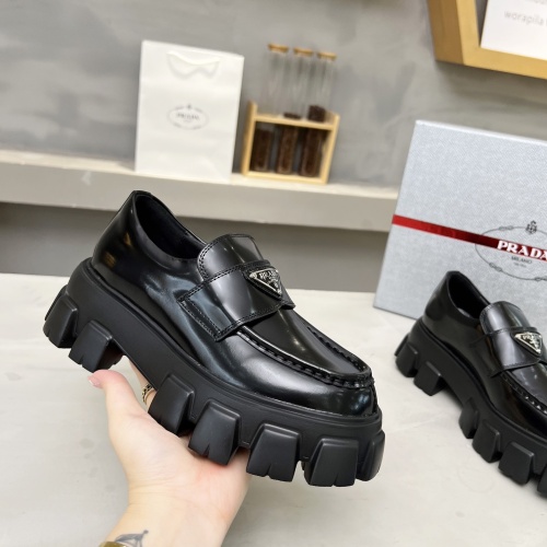 Replica Prada Leather Shoes For Women #1163842 $102.00 USD for Wholesale