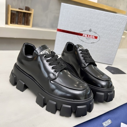 Replica Prada Leather Shoes For Women #1163846 $102.00 USD for Wholesale