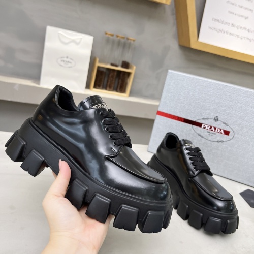 Replica Prada Leather Shoes For Men #1163847 $102.00 USD for Wholesale