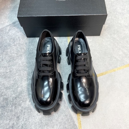 Replica Prada Leather Shoes For Women #1163848 $100.00 USD for Wholesale
