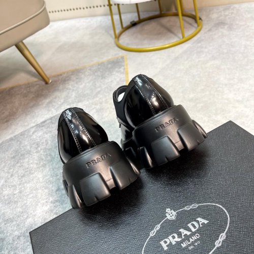 Replica Prada Leather Shoes For Women #1163848 $100.00 USD for Wholesale