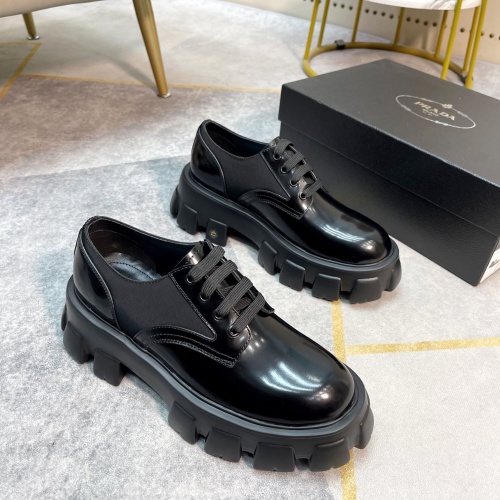 Replica Prada Leather Shoes For Men #1163849 $100.00 USD for Wholesale