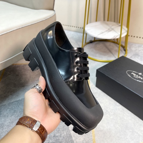 Replica Prada Leather Shoes For Men #1163850 $112.00 USD for Wholesale