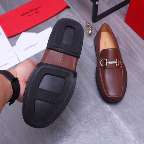 Replica Salvatore Ferragamo Leather Shoes For Men #1163902 $92.00 USD for Wholesale