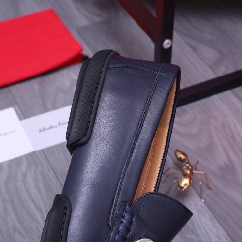 Replica Salvatore Ferragamo Leather Shoes For Men #1163903 $92.00 USD for Wholesale